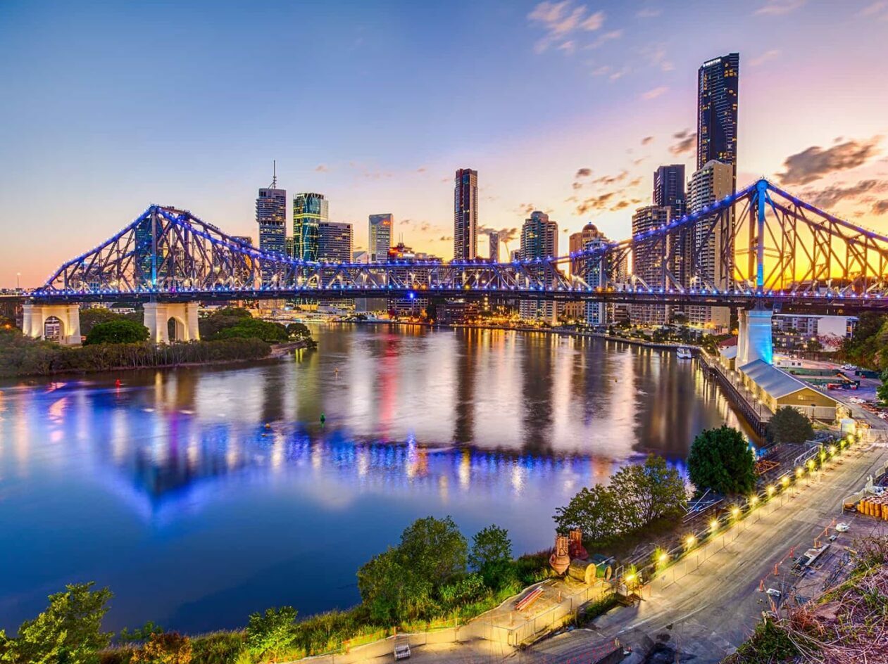 The Story Bridge with the Brisbane skyline in the background