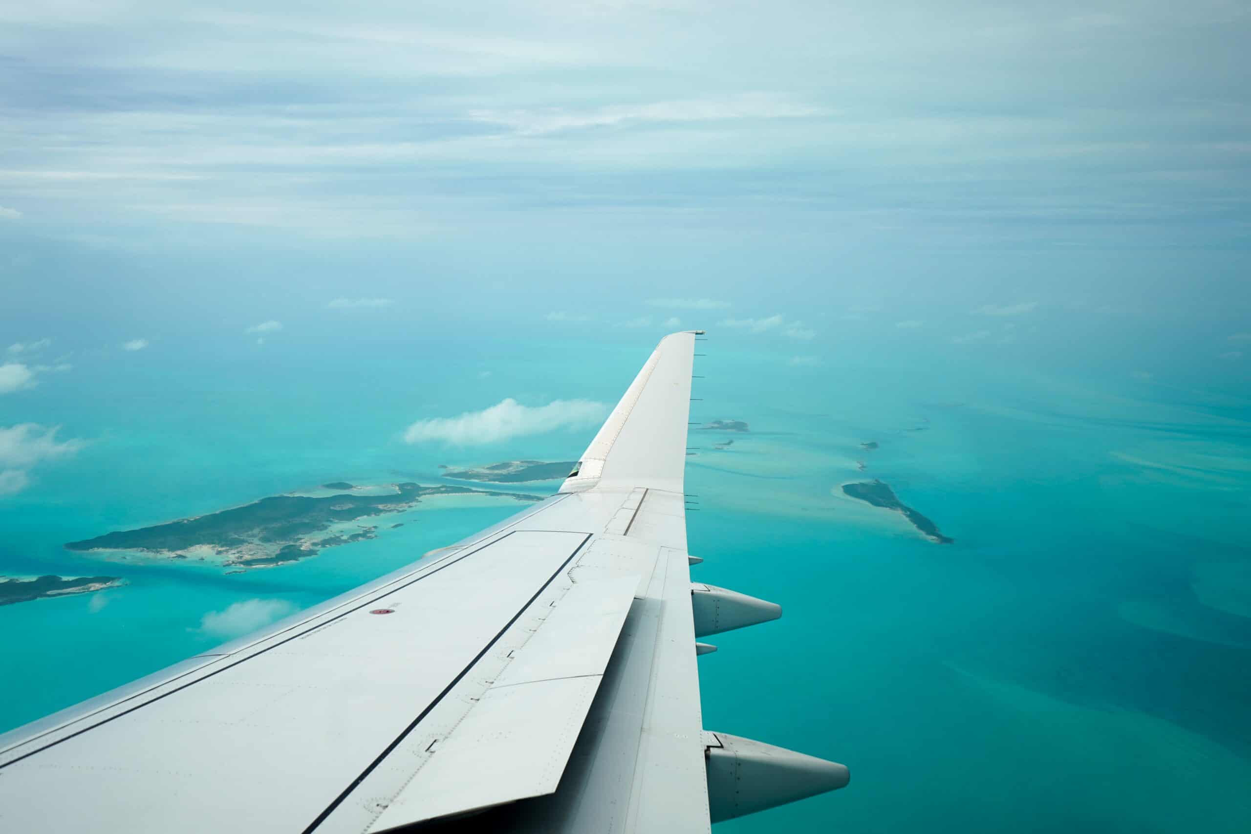 Plane window view