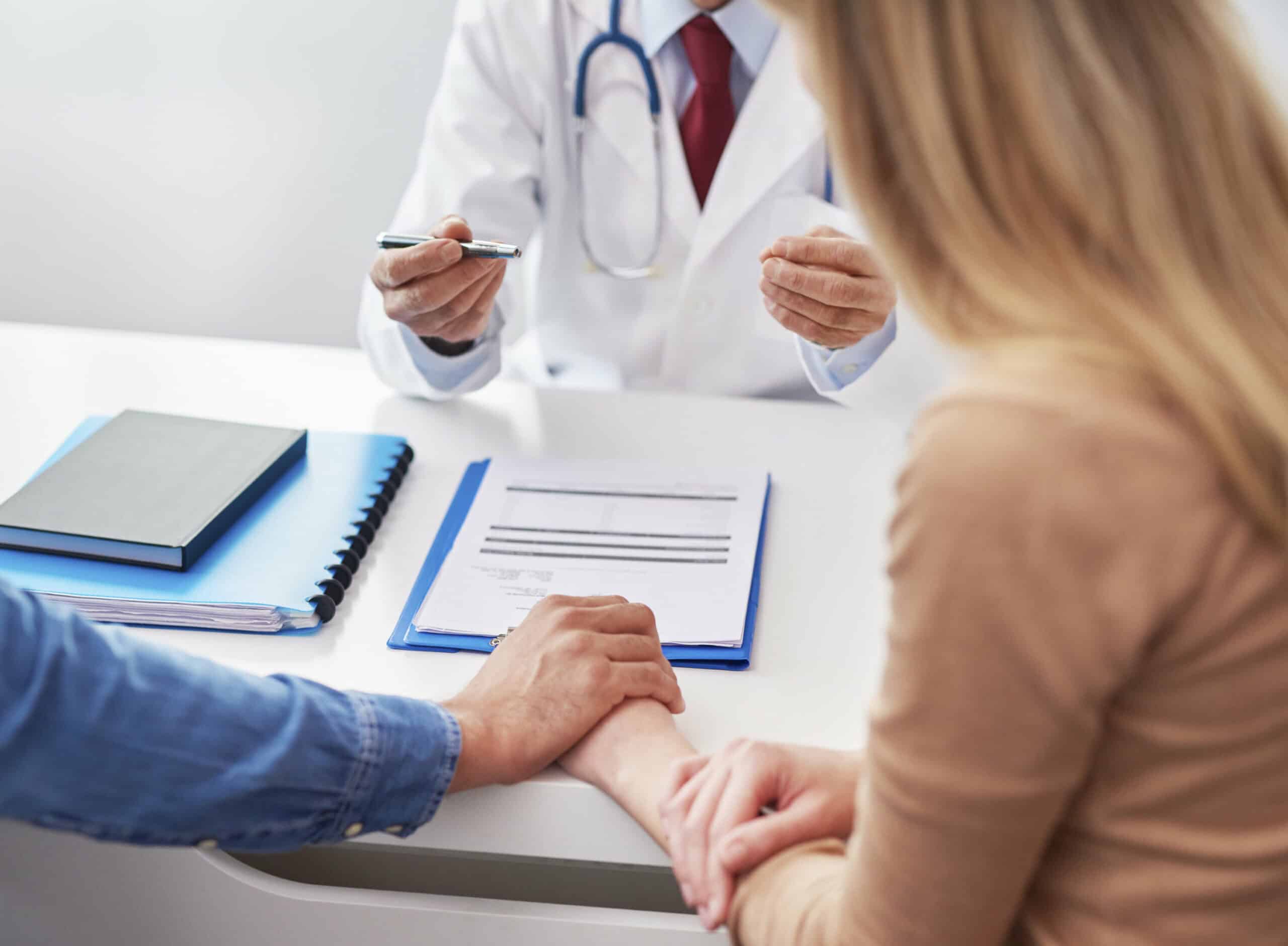 Couple in a doctor's office